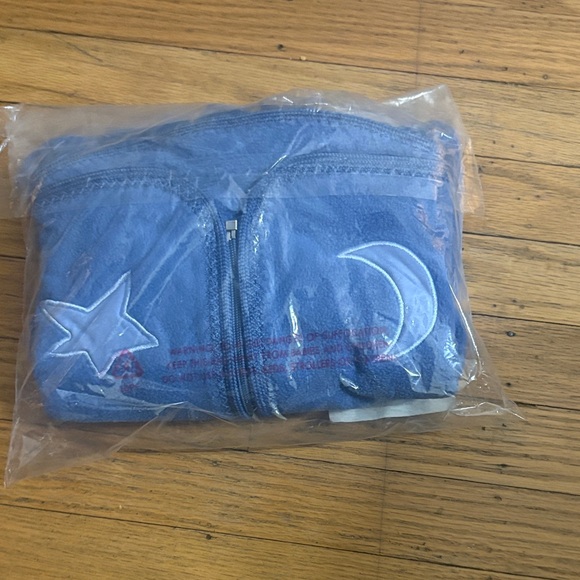 Hanna Andersson* Blue Hooded Baby Jacket with Star and Moon - Picture 4 of 6